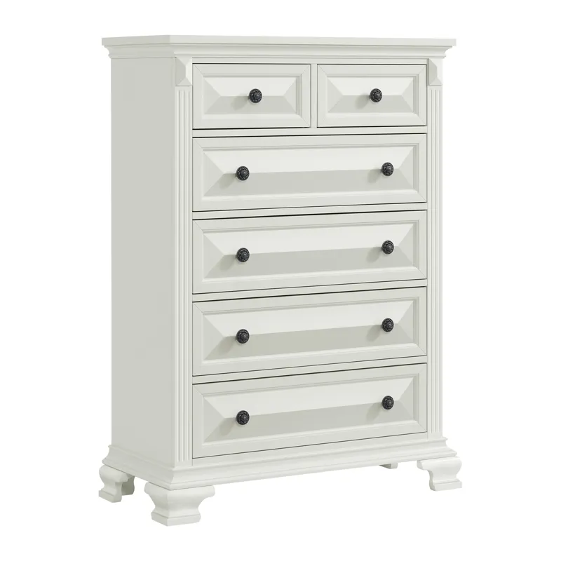 Bridgestone 6-Drawer Chest in Antique White