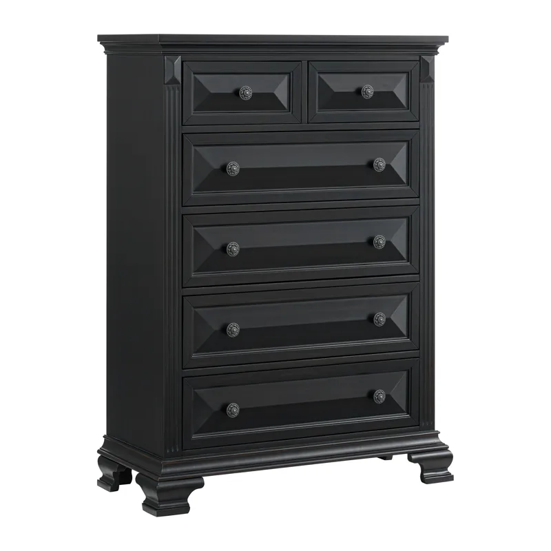Bridgestone 6-Drawer Chest in Black
