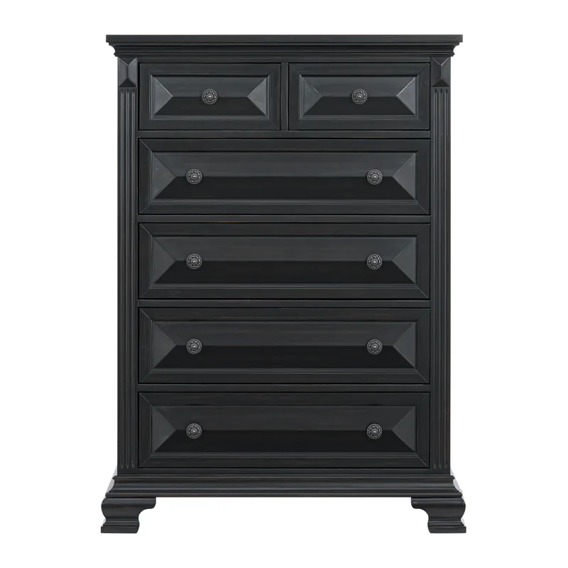 Bridgestone 6-Drawer Chest in Black