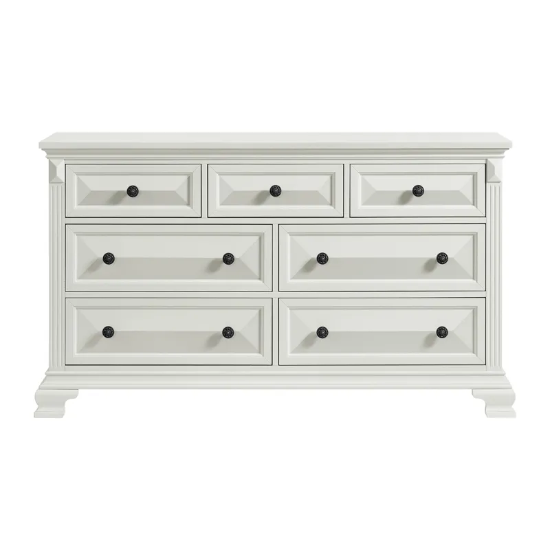 Bridgestone 7-Drawer Dresser in Antique White