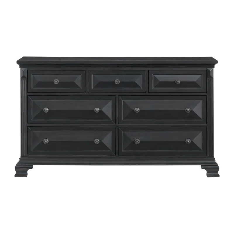 Bridgestone 7-Drawer Dresser in Black