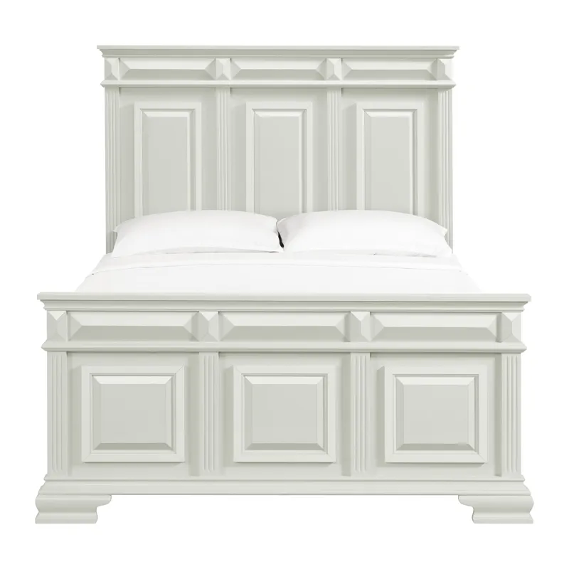 Bridgestone Queen Panel Bed in Antique White