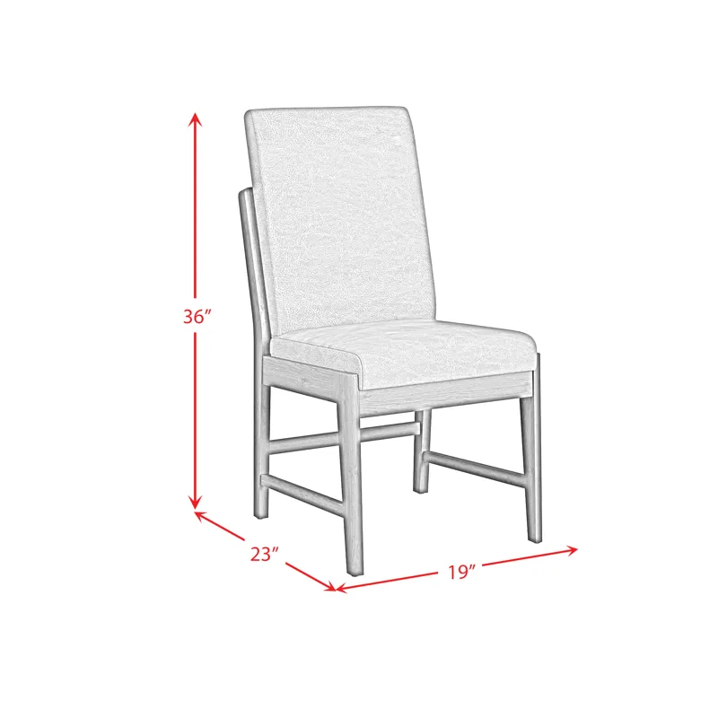 Brisbane Dining Side Chair with Bozeman Brown PU in Brown (2 Per Carton)