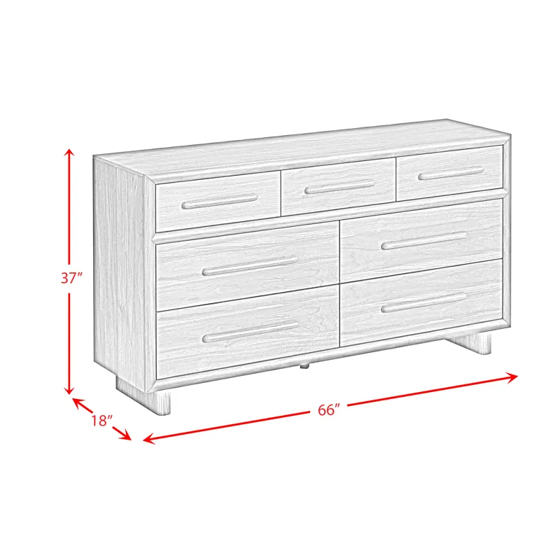 Brisbane Dresser with LED in Brown