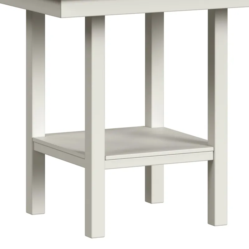 Brooks 5PC Counter Set with Table and 4 UPH Seat & Wood Back Chairs in Medium Brown & White