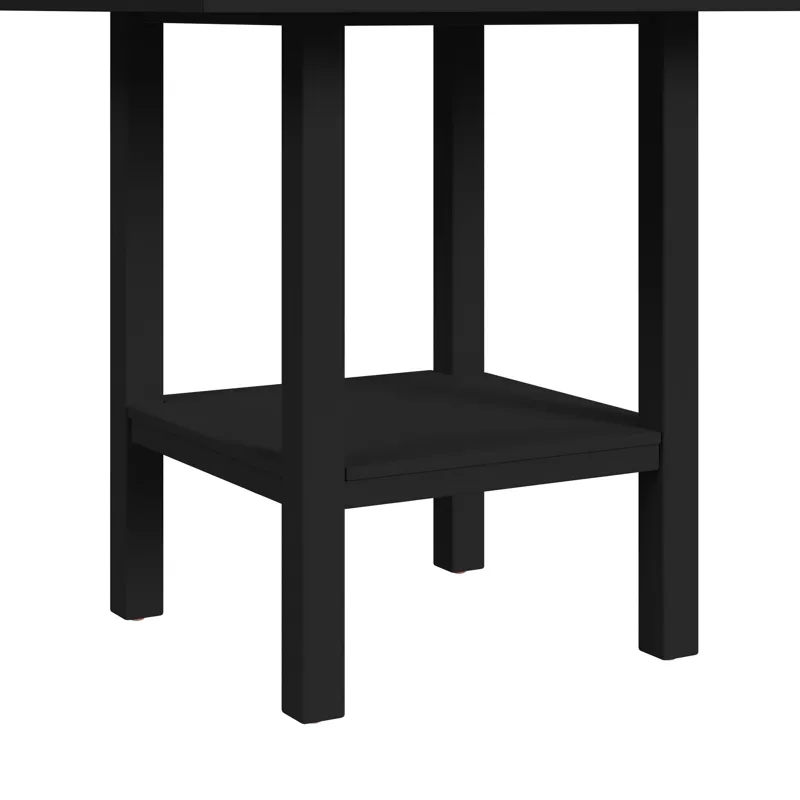 Brooks 5PC Counter Set with Table and 4 UPH Seat & Wood Back Chairs in Medium Brown & Black