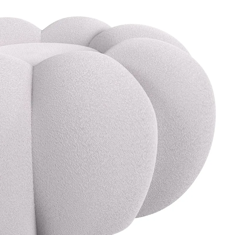 Bubble Swivel Chair and Ottoman in Grey