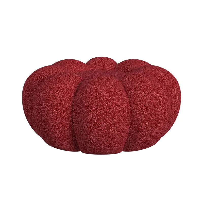 Bubble Swivel Chair and Ottoman in Red