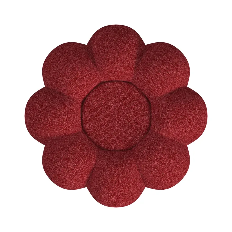 Bubble Swivel Chair and Ottoman in Red