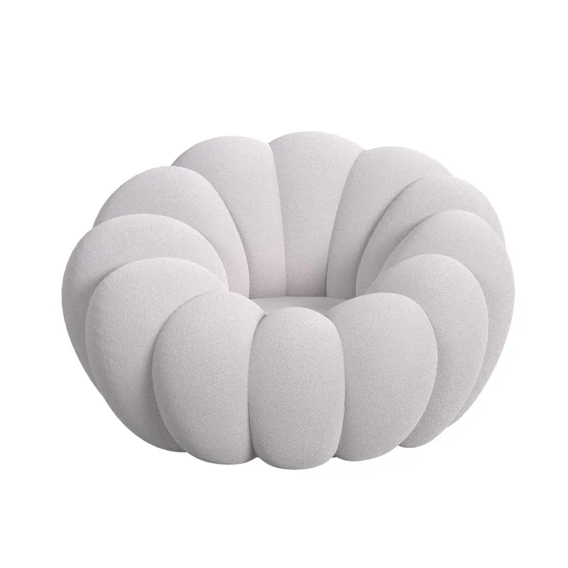 Bubble Swivel Chair and Ottoman in Grey