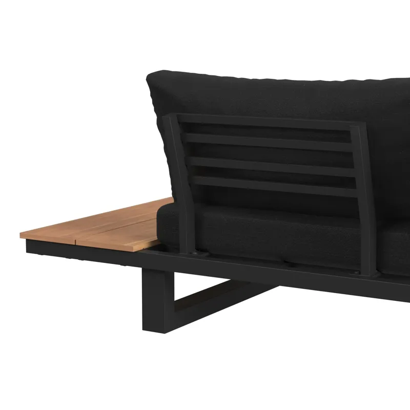Cabana Three Piece Outdoor Living Set in Black