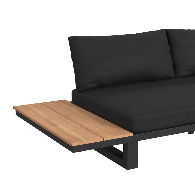 Cabana Three Piece Outdoor Living Set in Black