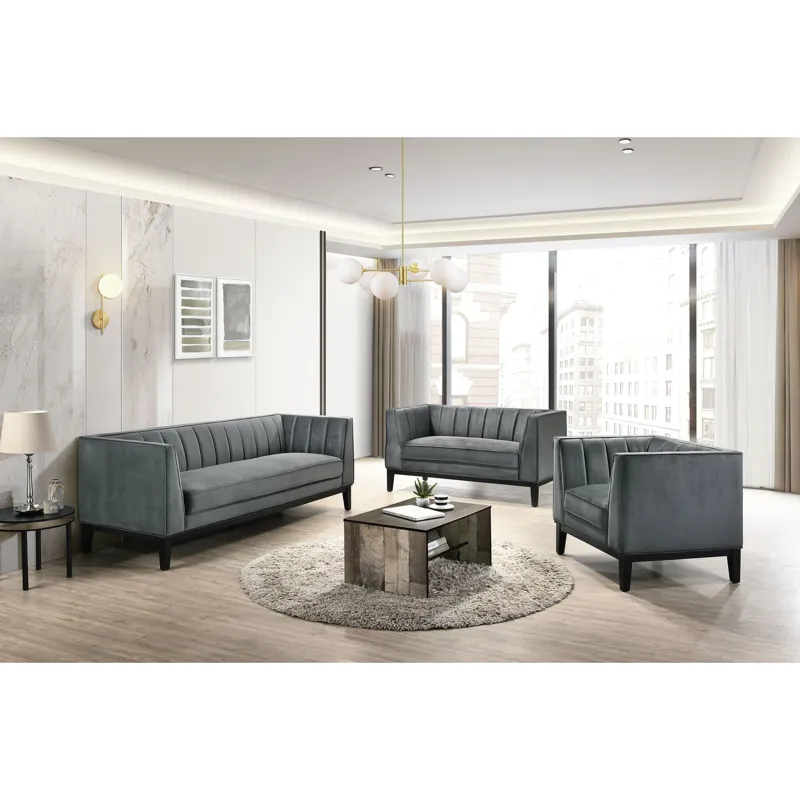 Calais Sofa In Marine Light Grey