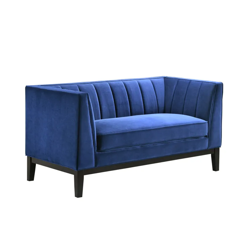 Calais Loveseat in Marine Dark Blue