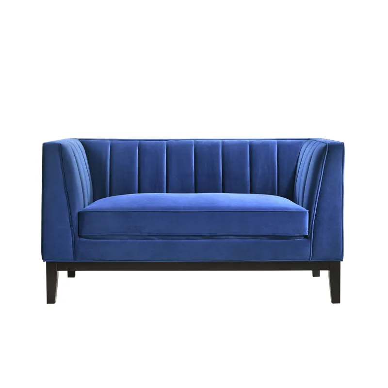 Calais Loveseat in Marine Dark Blue