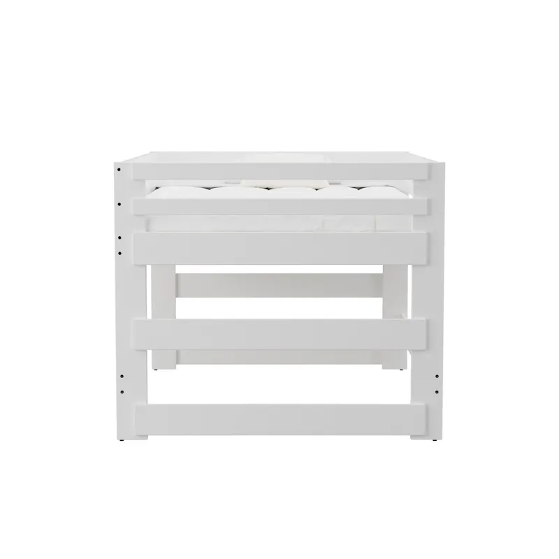 Cali Kids Complete Full Junior Loft Bed in White