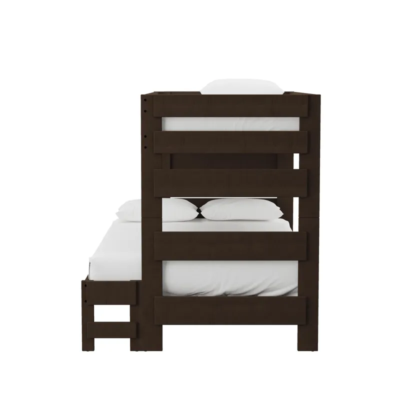 Cali Kids Complete Twin Over Full Bunk in Brown