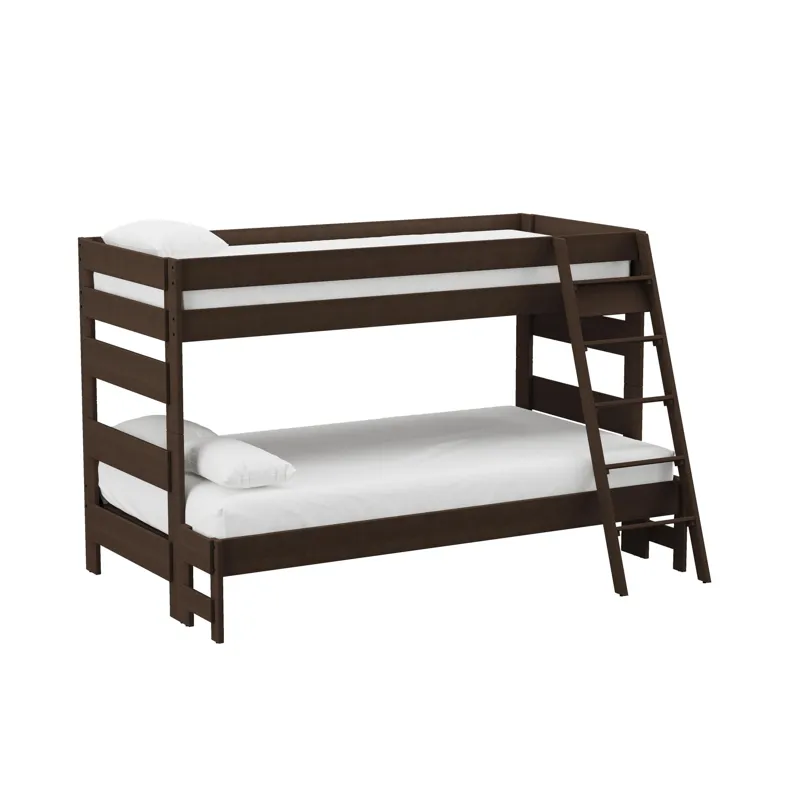 Cali Kids Complete Twin Over Full Bunk With Ladder in Brown