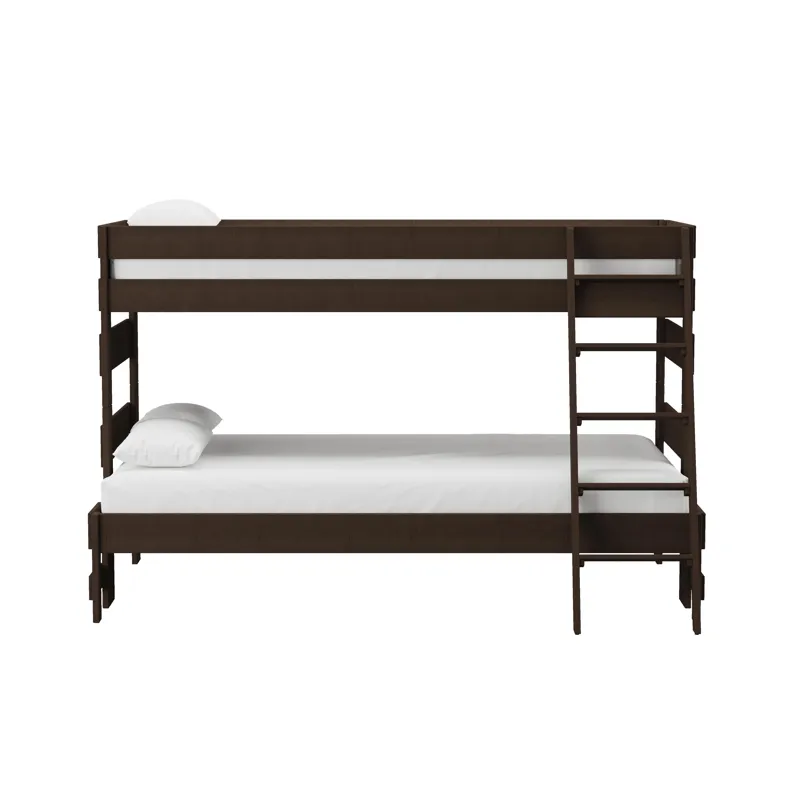 Cali Kids Complete Twin Over Full Bunk With Ladder in Brown