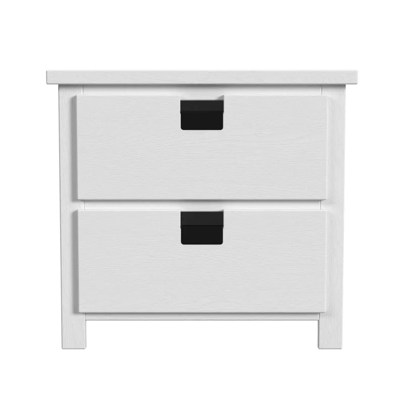 Cali Kids Two Drawer Nightstand in White