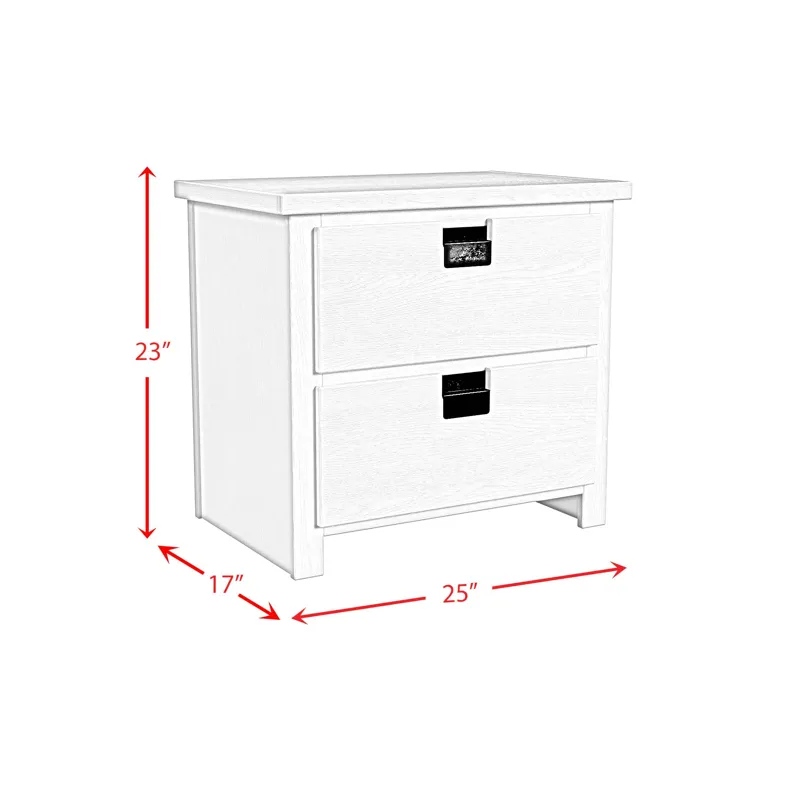 Cali Kids Two Drawer Nightstand in Grey