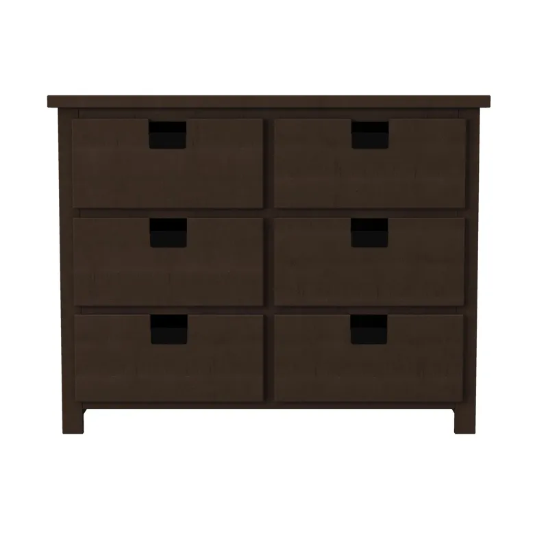 Cali Kids Six Drawer Dresser in Brown
