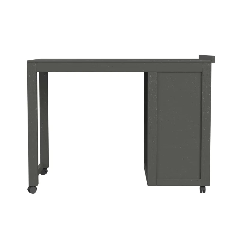Cali Kids Twin Junior Loft Roller Desk in Grey