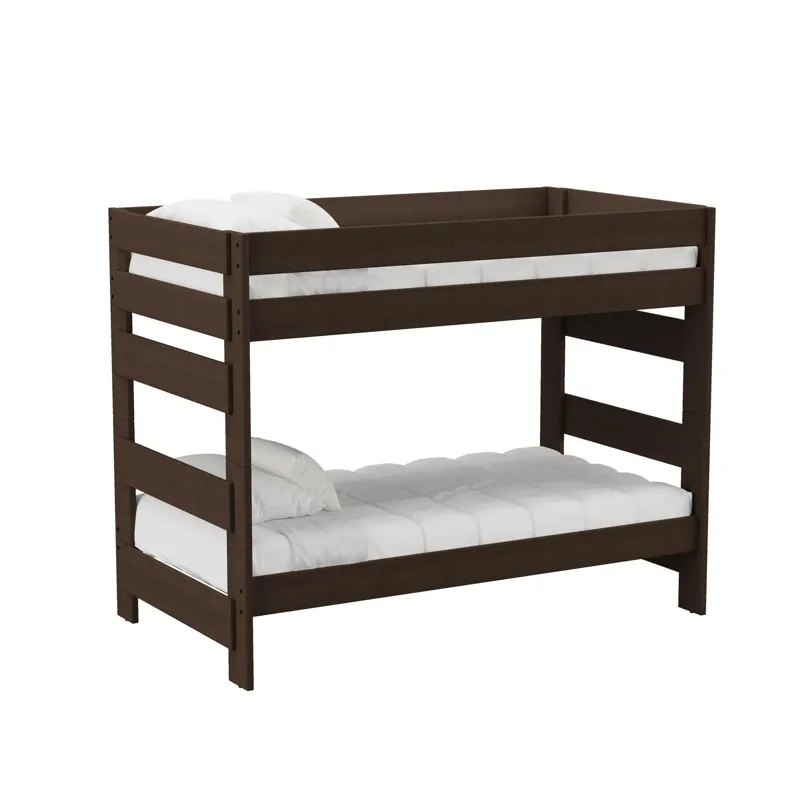 Cali Kids Complete Twin Over Twin Bunk in Brown