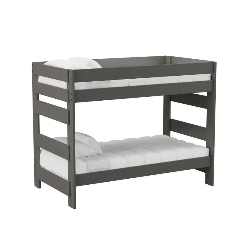 Cali Kids Complete Twin Over Twin Bunk in Grey