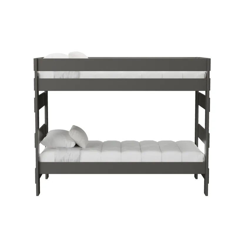 Cali Kids Complete Twin Over Twin Bunk in Grey