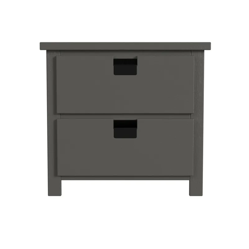Cali Kids Two Drawer Nightstand in Grey