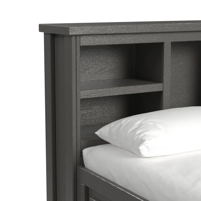 Cali Kids Complete Full Captains Bed in Grey