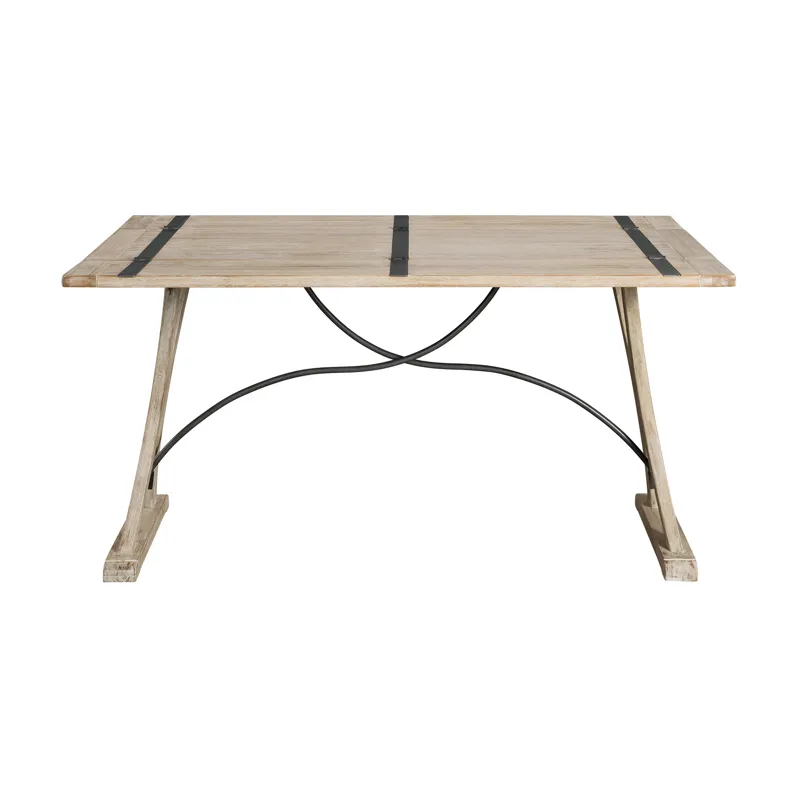 (D680-33) Callista- Folding Top Dining Table- Beach/Natural Metal