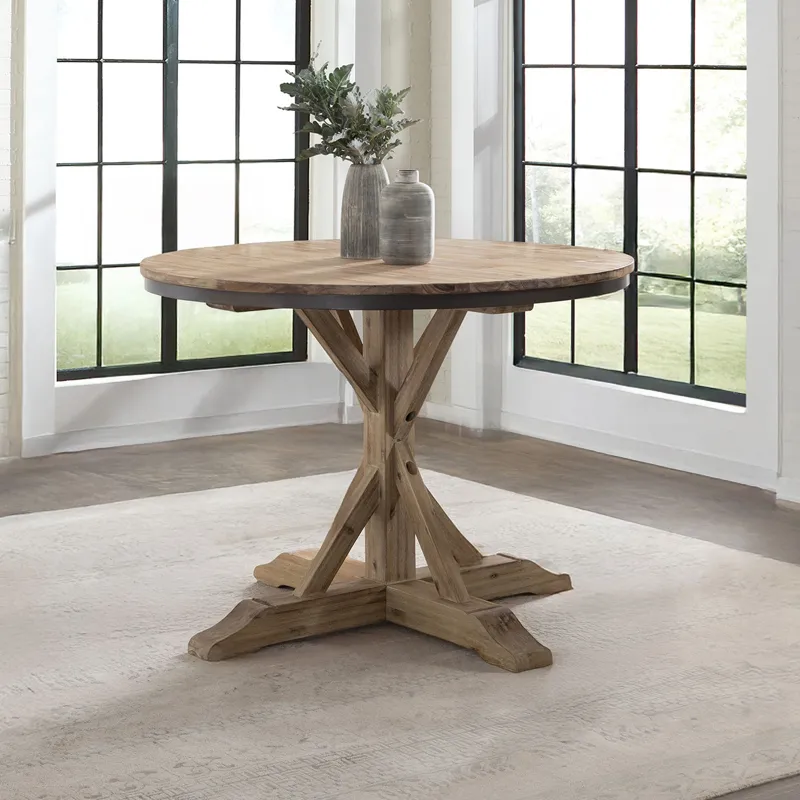 (D680-30) Callista- Round Dining Table- Beach/Natural