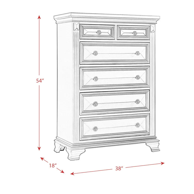 Calloway Chest Antique White Color