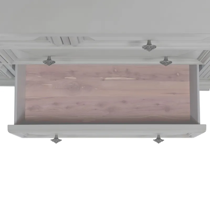 Calloway Dresser &Mirror Set Grey Color