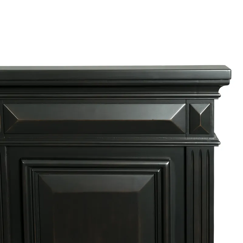 Calloway Queen Panel Bed in Antique Black