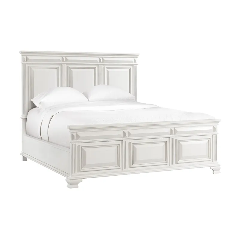 Calloway King Panel Bed in Antique White