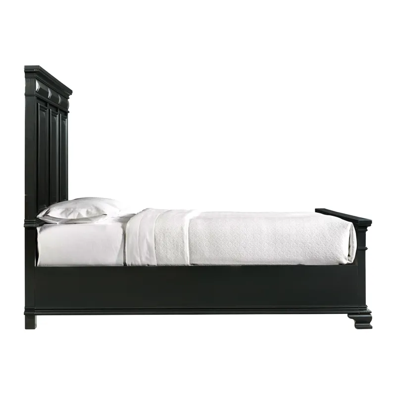 Calloway Queen Panel Bed in Antique Black