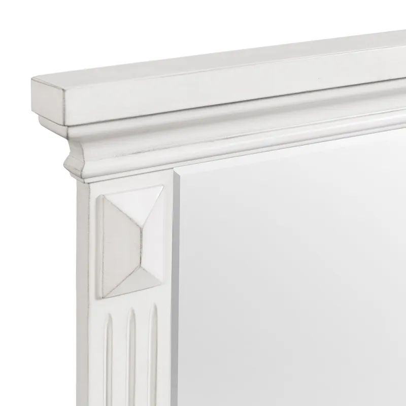 Calloway 7-Drawer Dresser w/ Mirror Set in Antique White