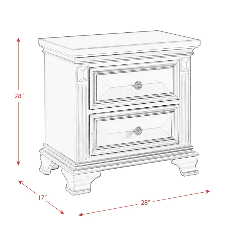 Calloway Nightstand Grey Color