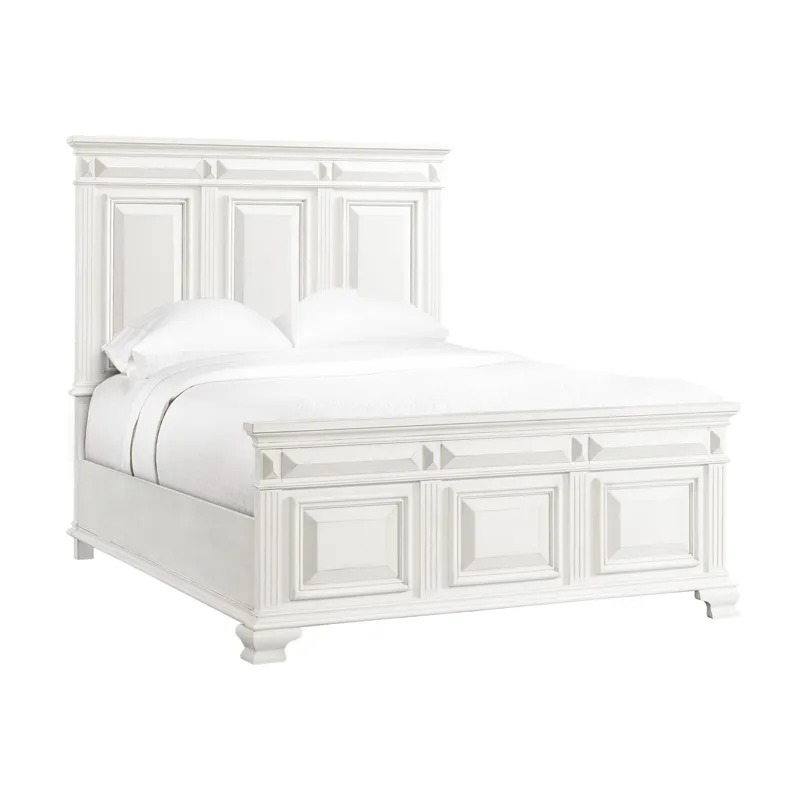 Calloway Queen Panel Bed in Antique White
