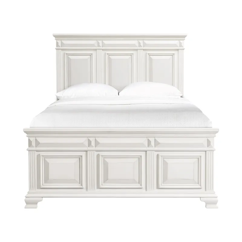 Calloway Queen Panel Bed in Antique White