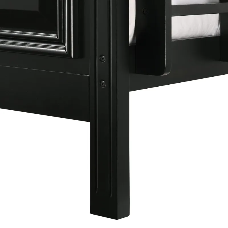 Calloway Twin over Full Bunk Bed with Trundle in Antique Black