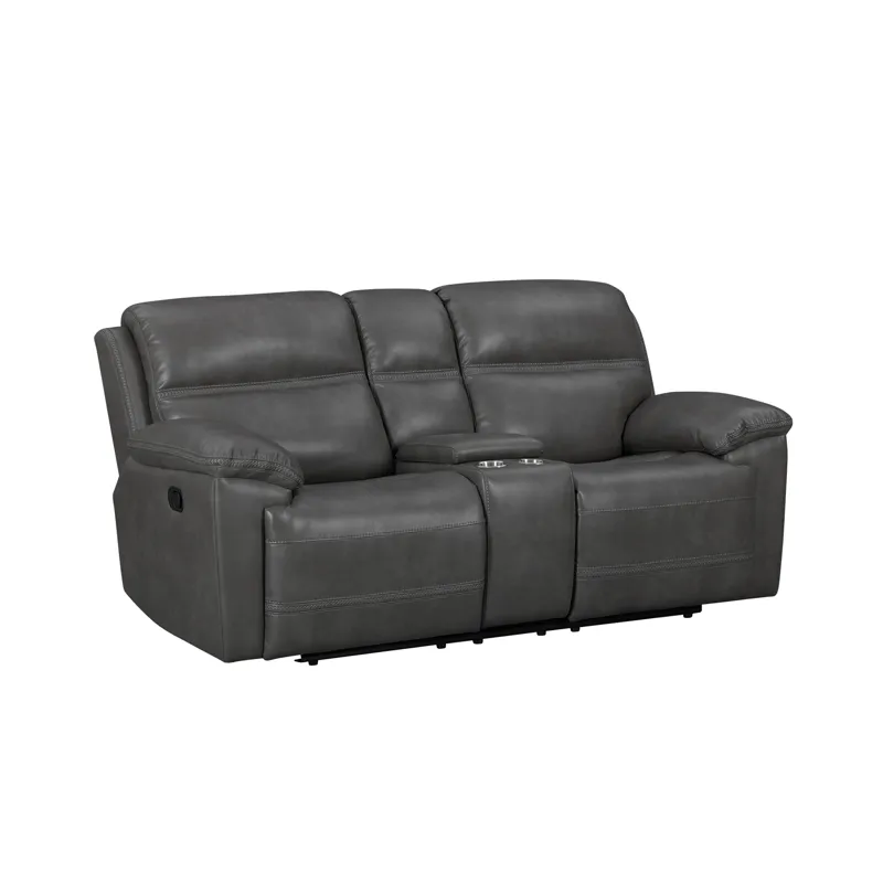 Camaro Motion Loveseat with Console in Nugget Grey
