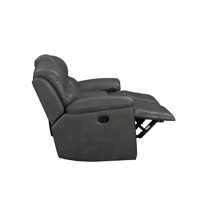 Camaro Motion Loveseat with Console in Nugget Grey