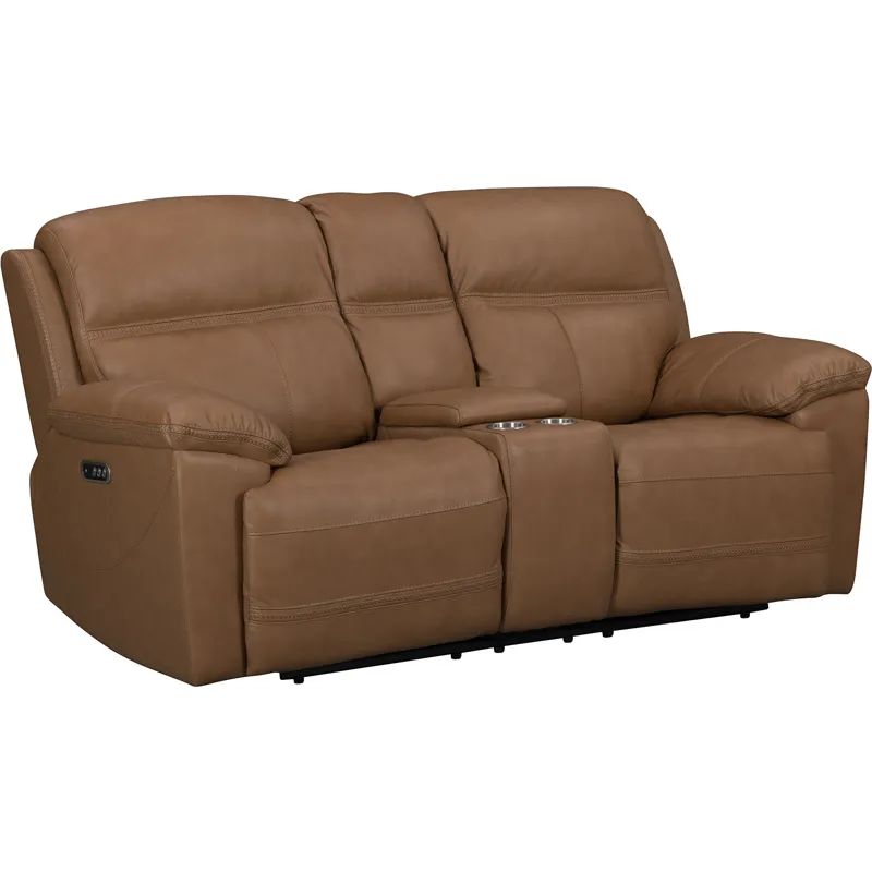 Camaro P3 Loveseat with Console in Aline Butternut