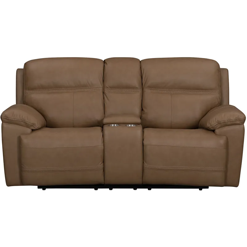Camaro P3 Loveseat with Console in Aline Butternut