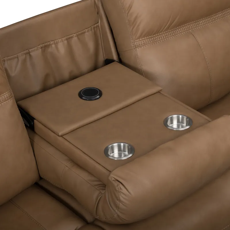 Camaro P3 Sofa with DDT, Wireless Charger in Aline Butternut
