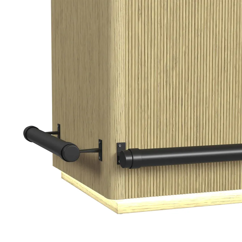 Cambrie Bar Table in Off-White and Natural with LED